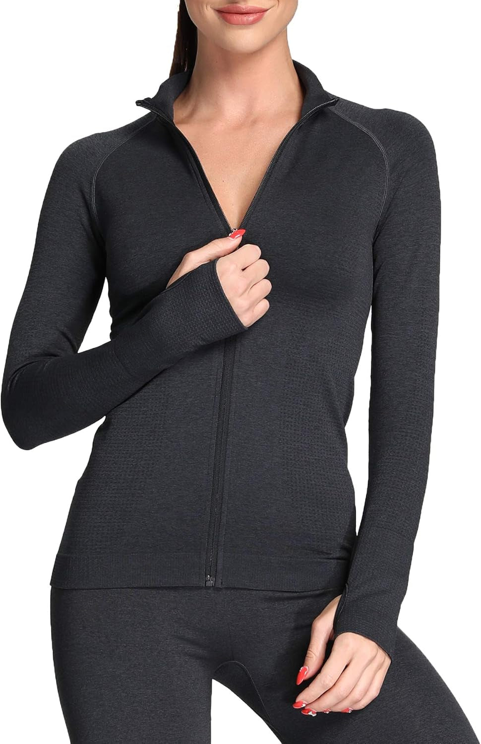 Workout Long Sleeve Shirts for Women Fall Athletic Gym Yoga Running Seamless Tee T-Shirt Tops