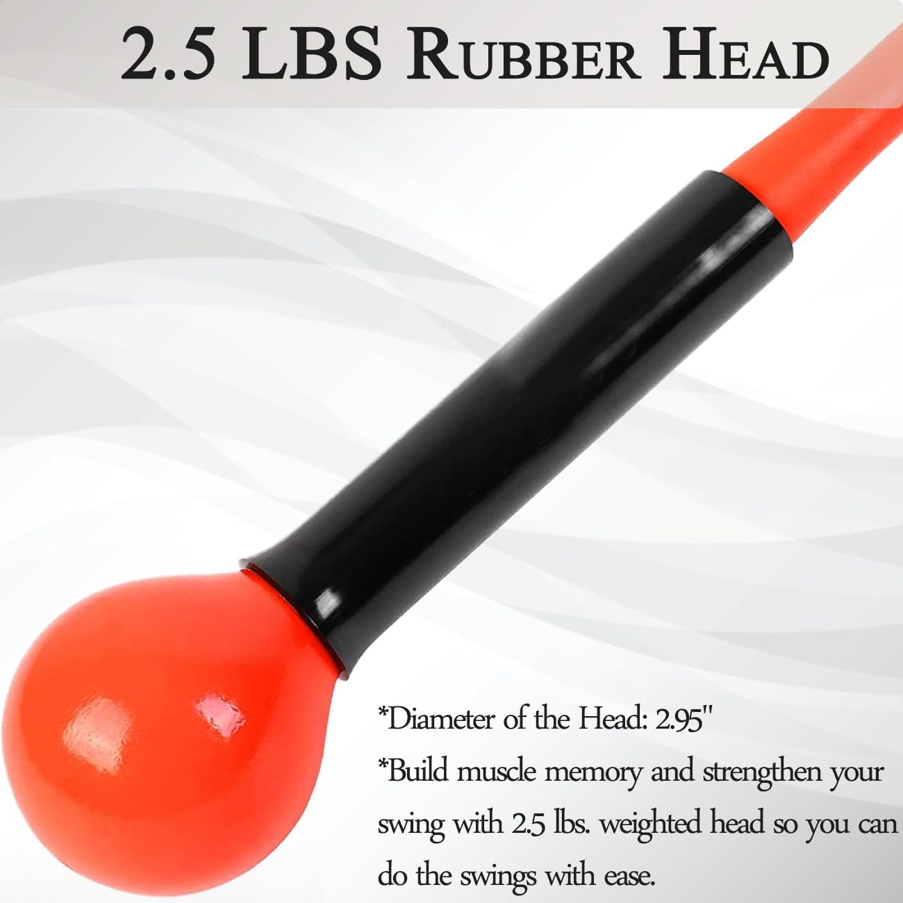 Golf Swing Trainer Aid 48"/40" Warm-Up Stick for Strength Flexibility Tempo Training Golf Practice Aid with Weighted Head Swing Corrector
