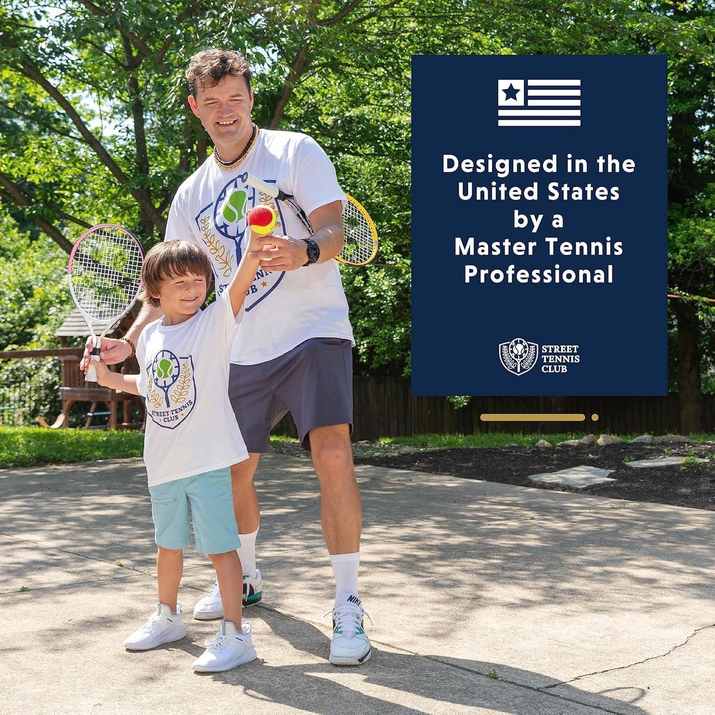 Kids Tennis Racket with Training Videos – Aluminum Youth Tennis Racket with Neoprene Handle for Children Age 5-12 – Learn Faster and Play Better
