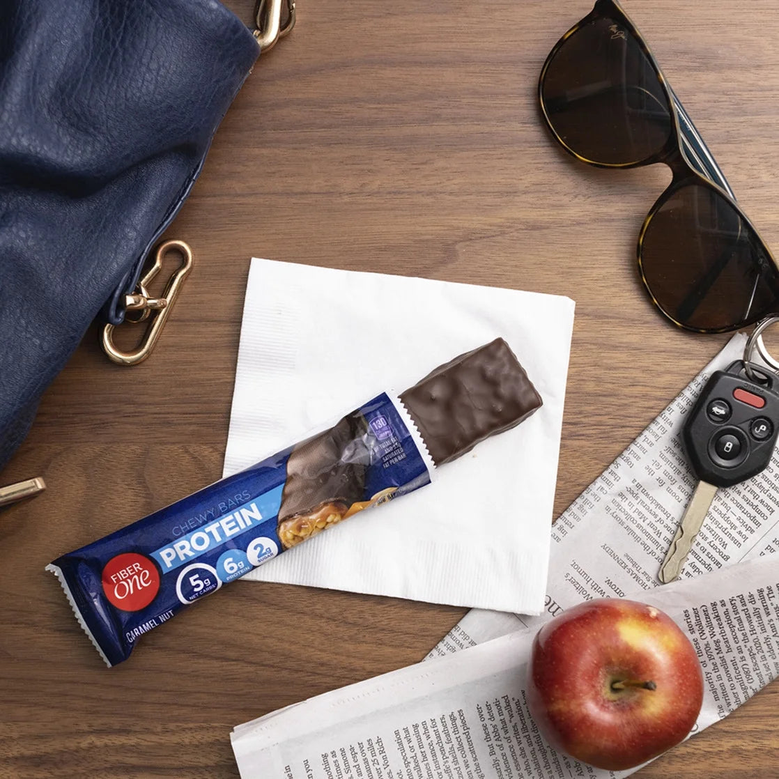 Chewy Protein Bars, Caramel Nut, Protein Snacks, 10 Ct