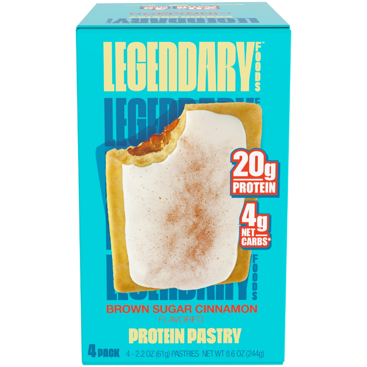 Protein Pastry - Brown Sugar Cinnamon 4 Pack | Protein Snack | Gluten-Free| Keto Friendly