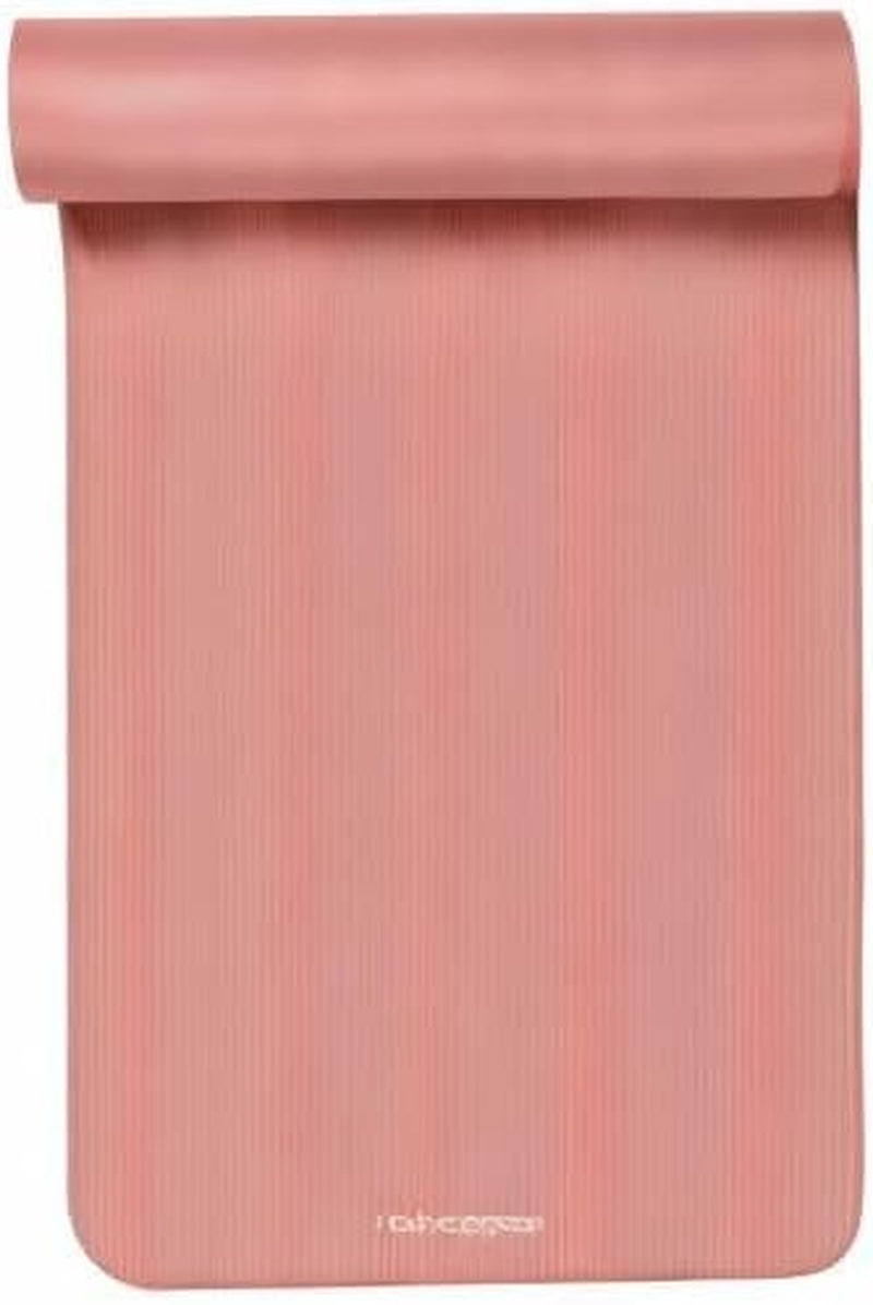 Solana Yoga Mat 1/2" Thick W/Nylon- Non Slip Exercise Mat for Yoga, Pilates, Stretching, Floor & Fitness Workouts