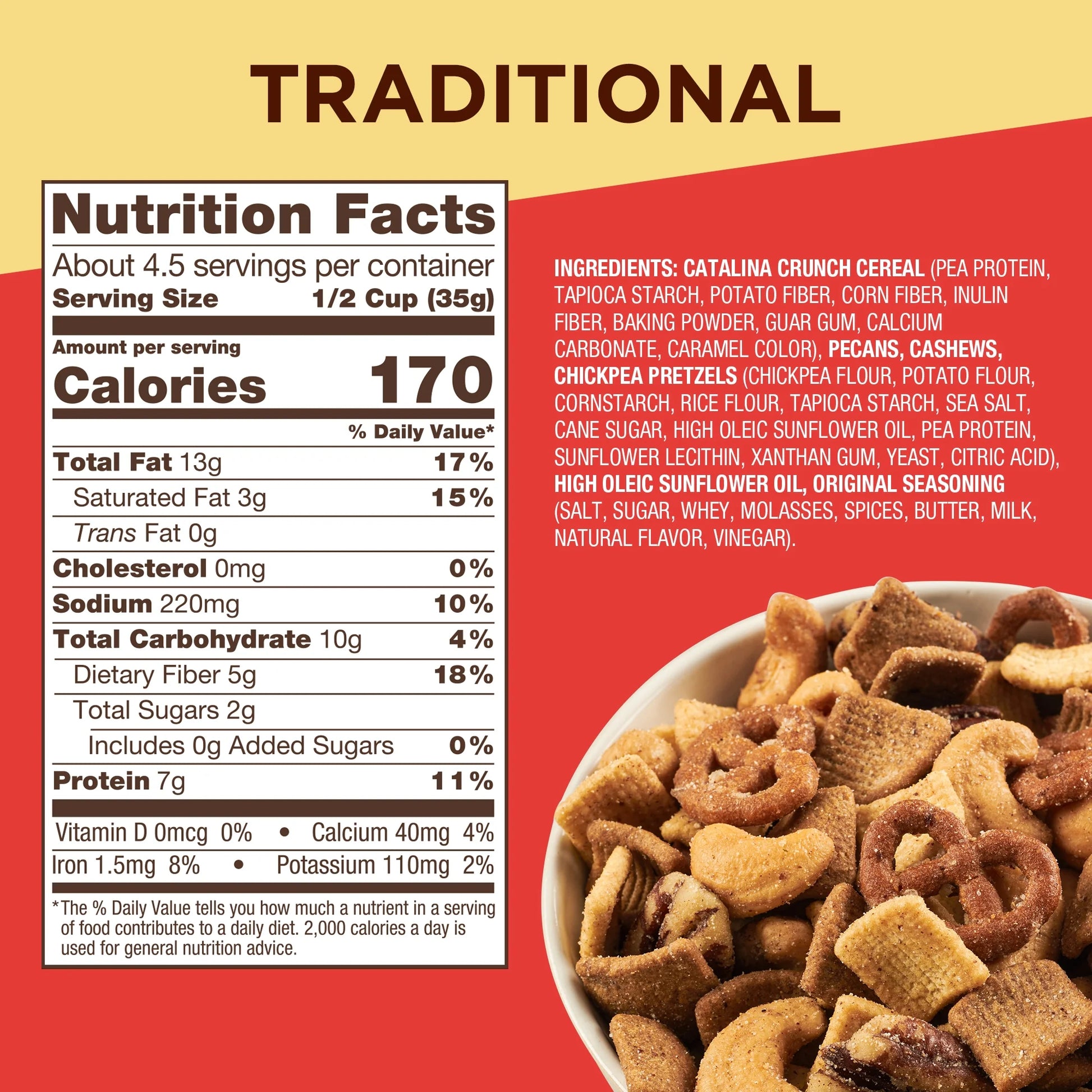 Mix Traditional Keto Snack Mix | Keto Friendly, Low Carb, Protein Snacks, 5.25 Oz (Pack of 3)