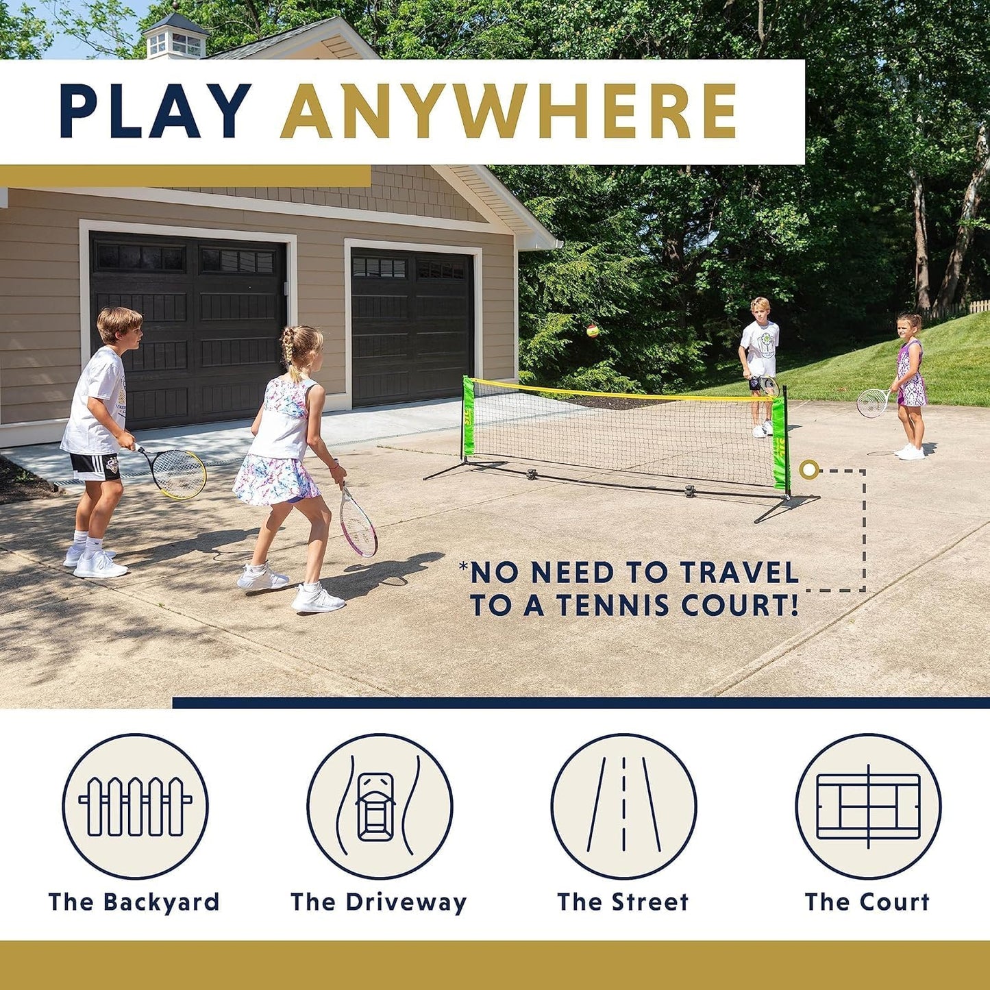Kids Tennis Racket with Training Videos – Aluminum Youth Tennis Racket with Neoprene Handle for Children Age 5-12 – Learn Faster and Play Better