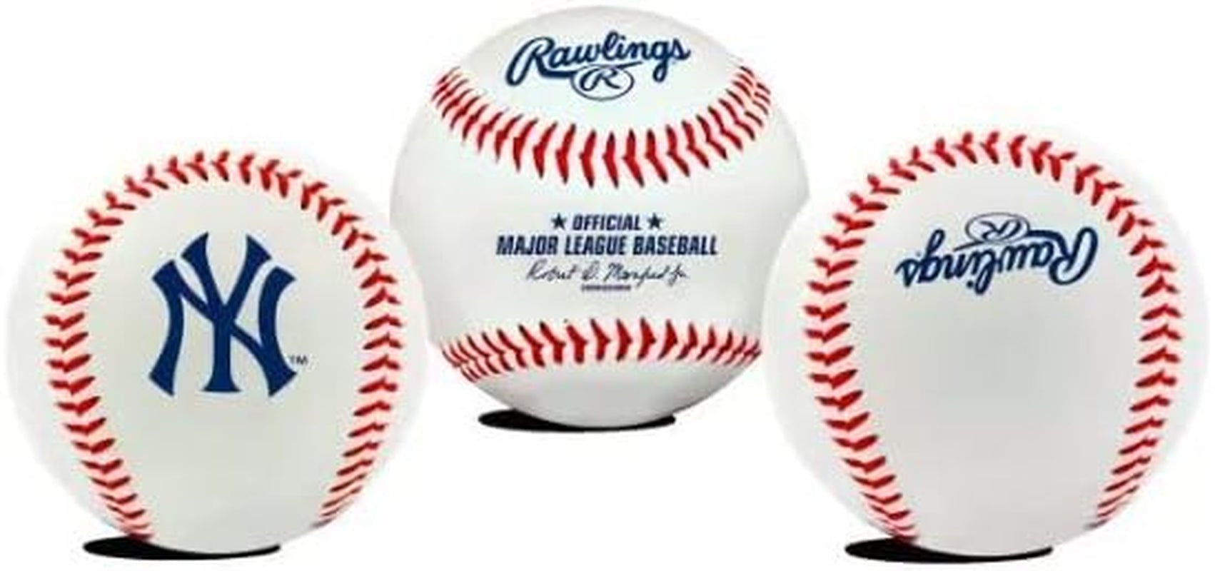 Rawlings MLB New York Yankees Team Logo Baseball, White, 1