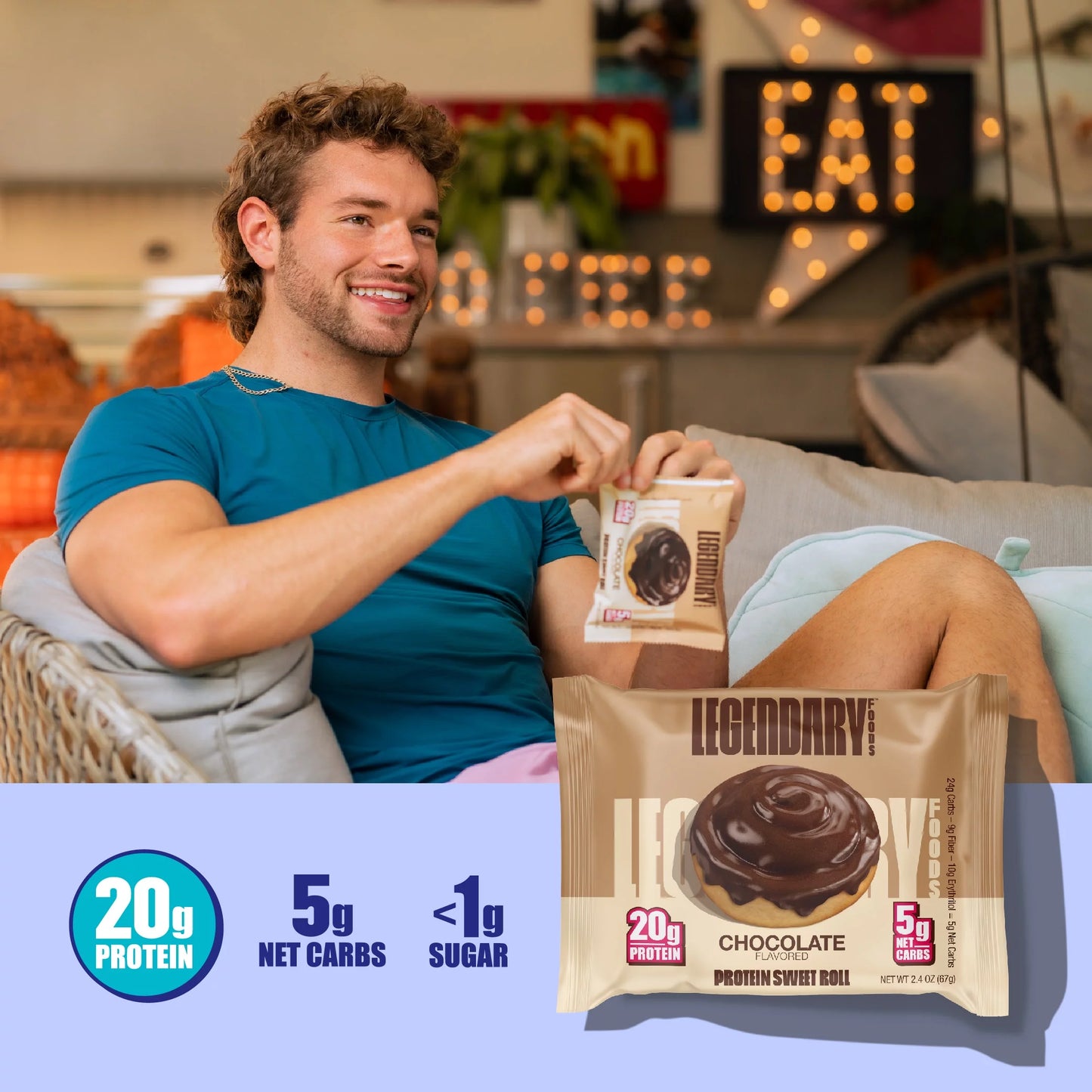 Protein Sweet Roll - Chocolate 4 Pack | Protein Snack | Gluten-Free| Keto Friendly