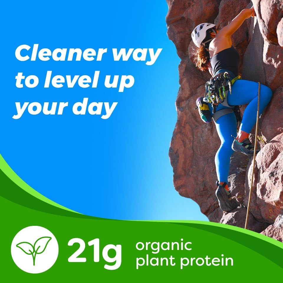 Organic Vegan Protein Powder, Peanut Butter - 21G Plant Protein, 7G Prebiotic Fiber, Low Net Carb, No Dairy Ingredients, No Added Sugar, for Shakes & Smoothies, 2.03 Lb (Packaging May Vary)