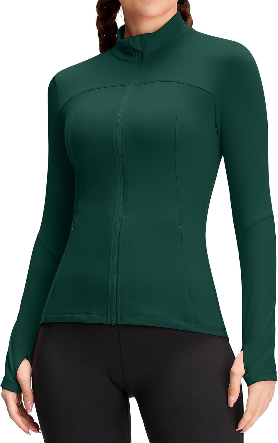 Womens Running Jackets Athletic Workout Scrub Jacket Track Full Zip up Gym for Women Yoga Top