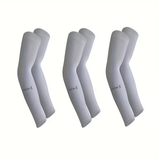 3Pcs Ice Sleeves Men'S Sun Protection Sleeves Women'S Summer Sun Protection Sleeves Ice Silk Sleeves Outdoor Cycling Gloves Arm