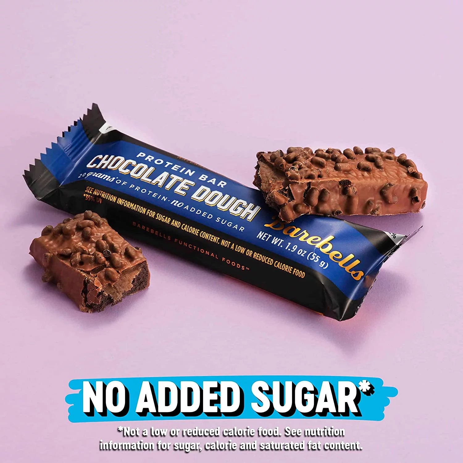 Protein Bars Chocolate Dough - 12 Count, 1.9Oz Bars - Protein Snacks with 20G of High Protein