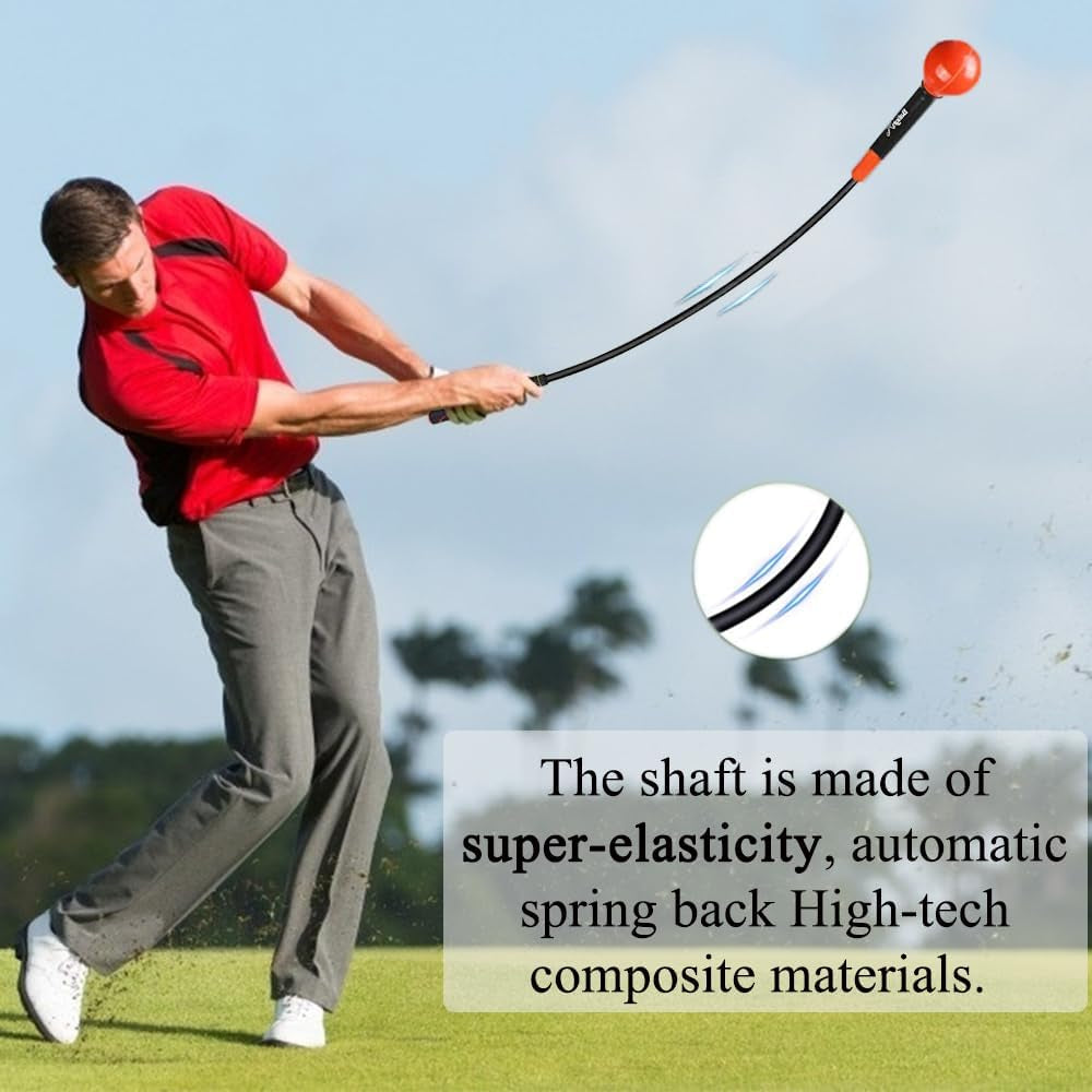 Golf Swing Trainer Aid 48"/40" Warm-Up Stick for Strength Flexibility Tempo Training Golf Practice Aid with Weighted Head Swing Corrector