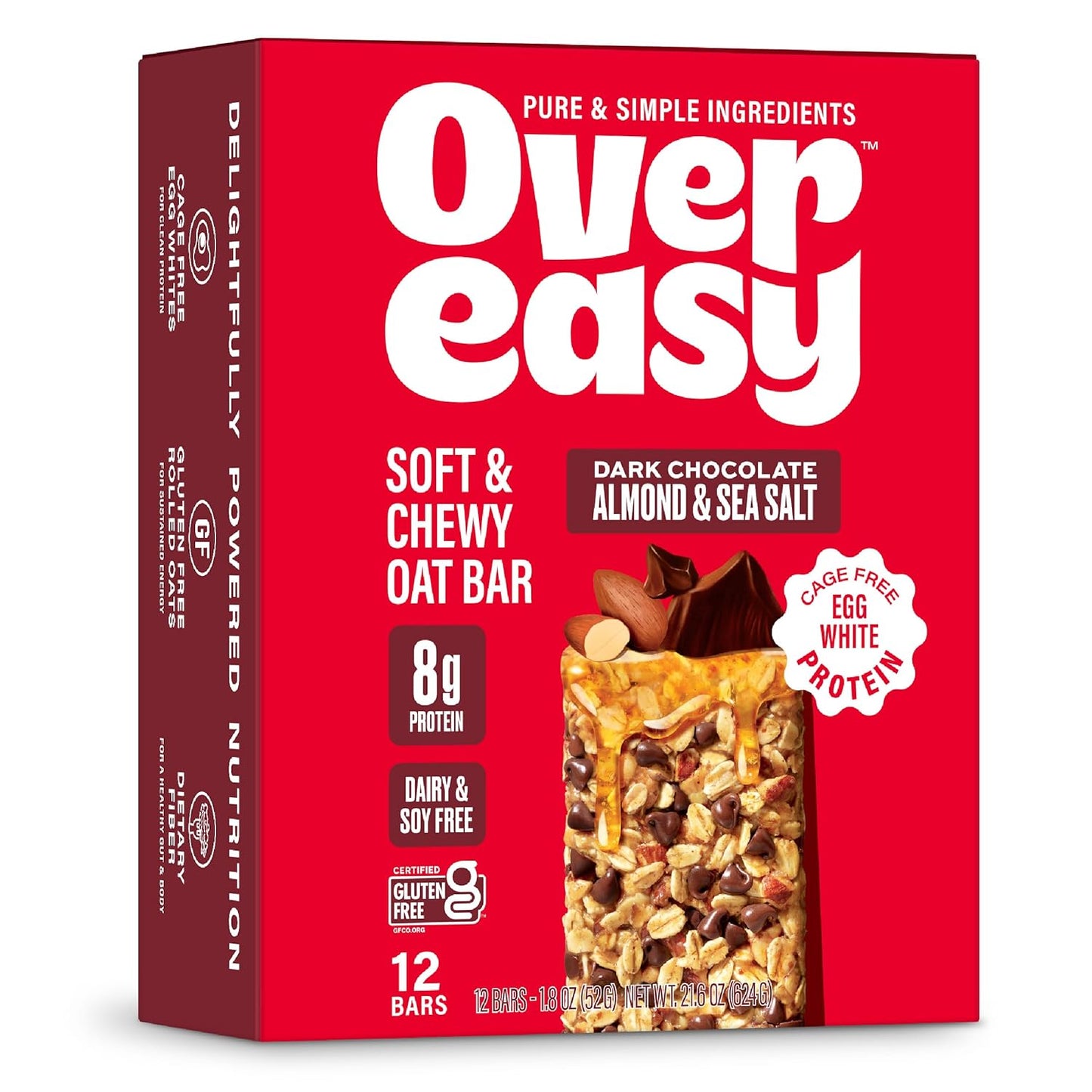 Soft and Chewy Oatmeal Breakfast Bars - Granola and Protein Bars -12 Energy Snack Bars - Clean, Organic, Gluten Free, Dairy Free, Soy Free and Kosher (Variety Pack, 12 Count)
