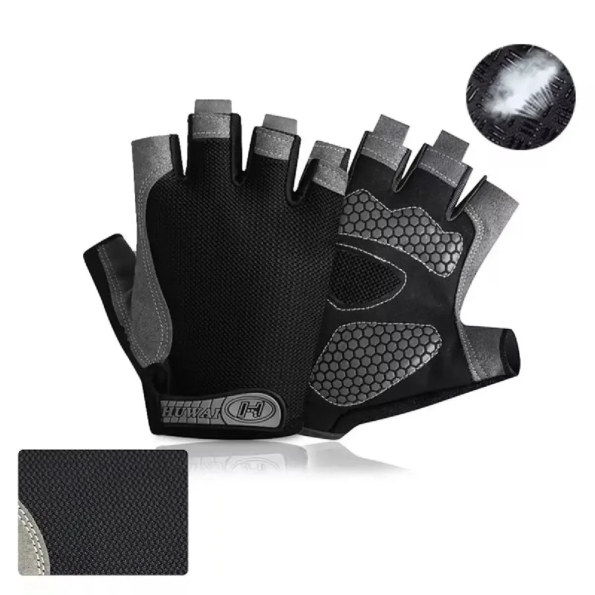 Professional Breathable Anti-Slip Half Finger Gloves for Cycling and Fishing - Unisex Design
