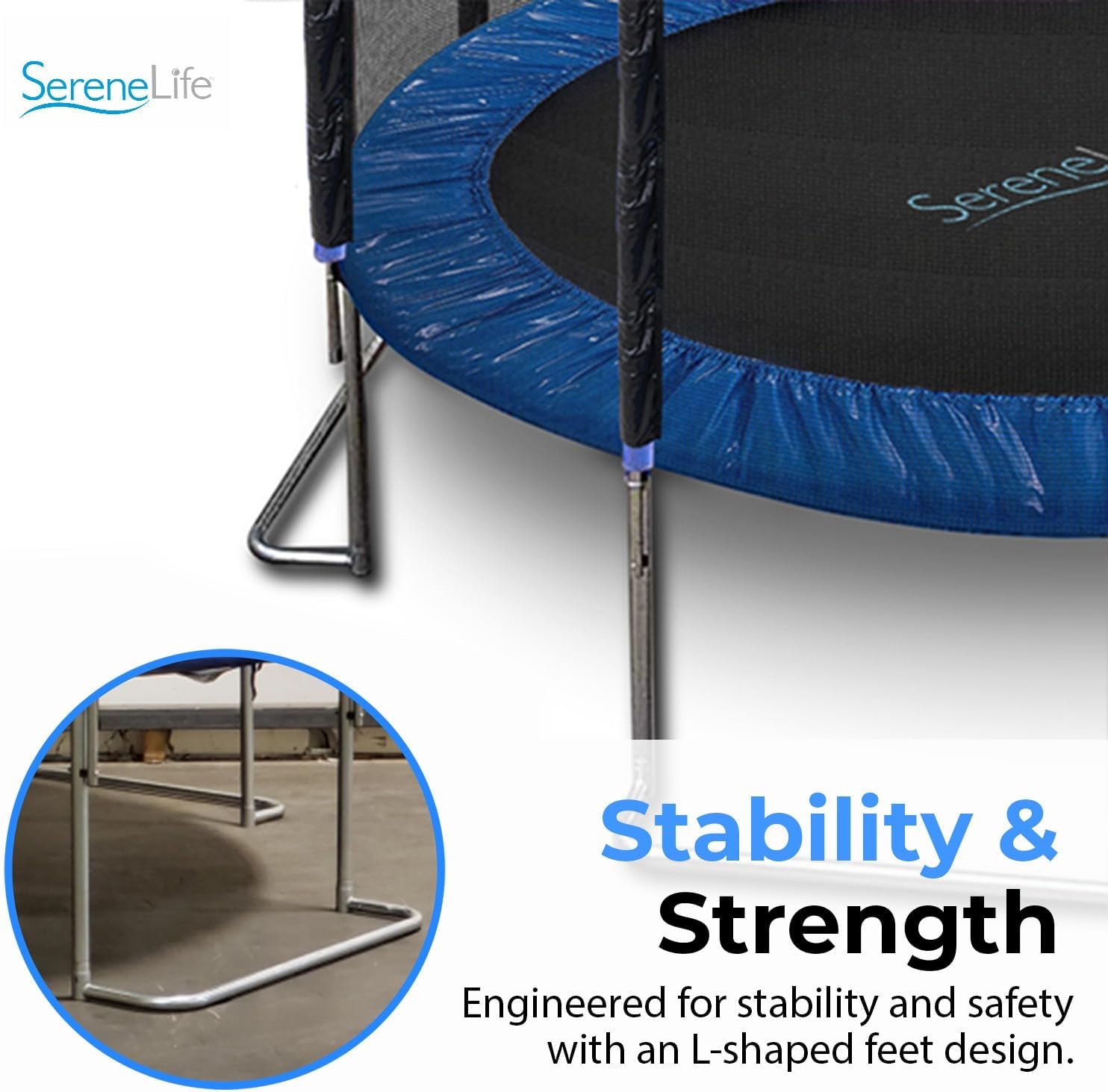 8FT 10FT 12FT 14FT ASTM Certified Heavy-Duty Backyard Trampoline with Safety Poles, Net Enclosure, and Stable Anti-Rust Frame