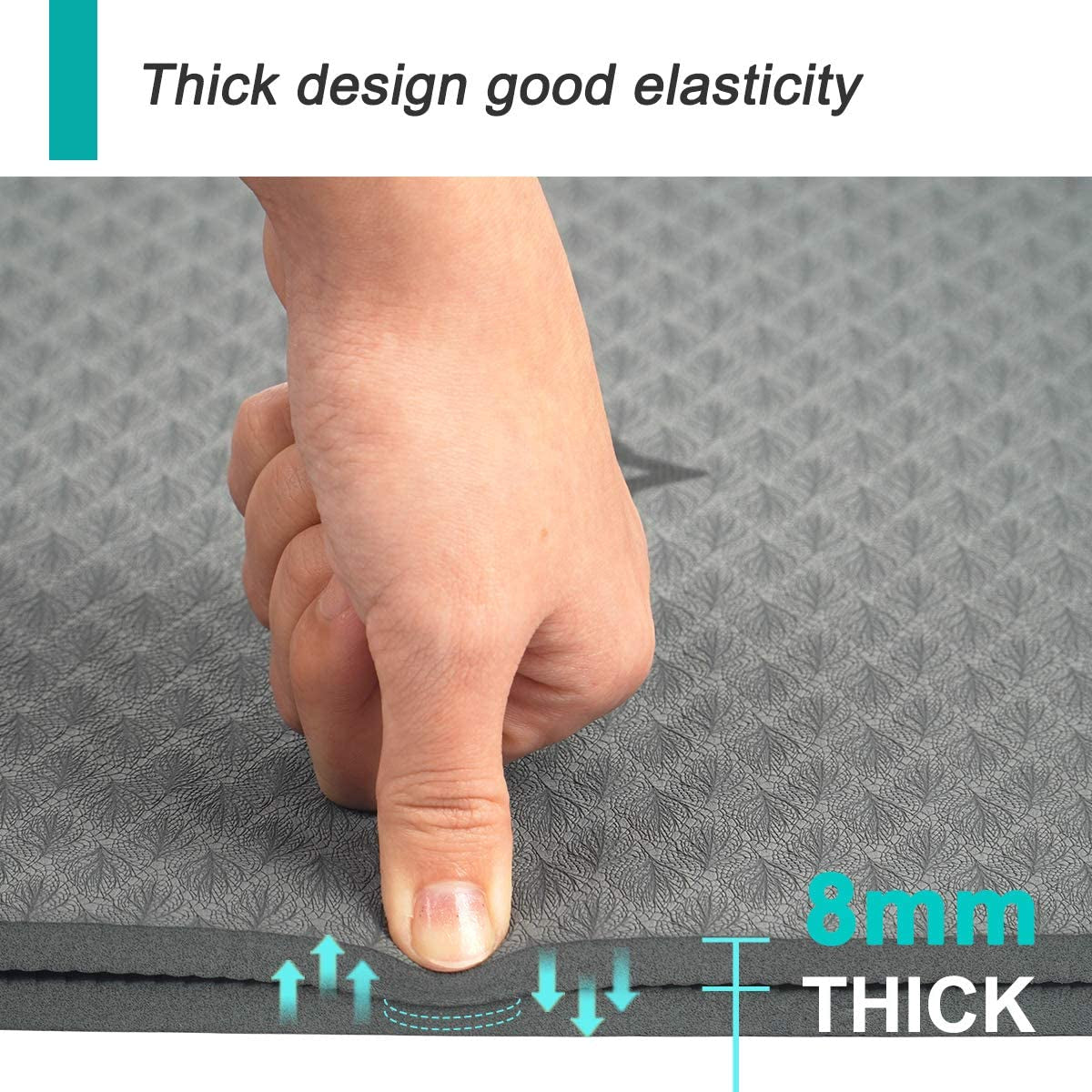Yoga Mat - Non Slip Thick Yoga Mat with Adjustbale Carrying Strap, Eco Friendly, Anti-Tear Proof Workout, Pilates and Exercises