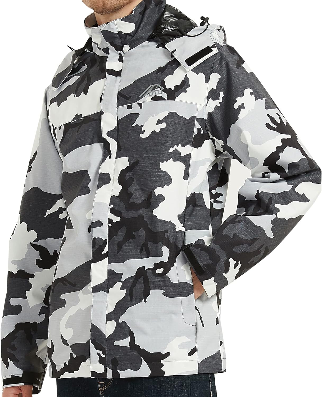 Men's Lightweight Waterproof Hooded Rain  Raincoat 