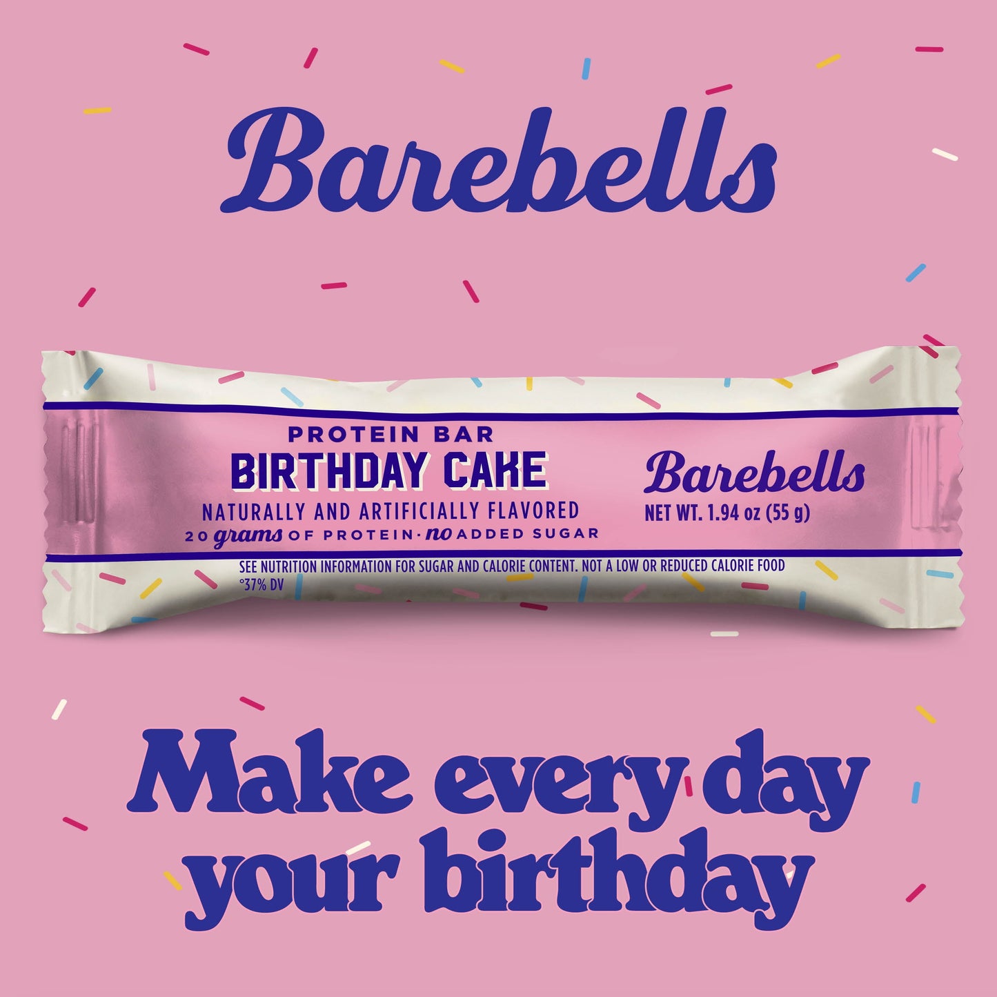 Protein Bars with 20G High Protein, 1.9Oz Bars, Birthday Cake - 24 Count
