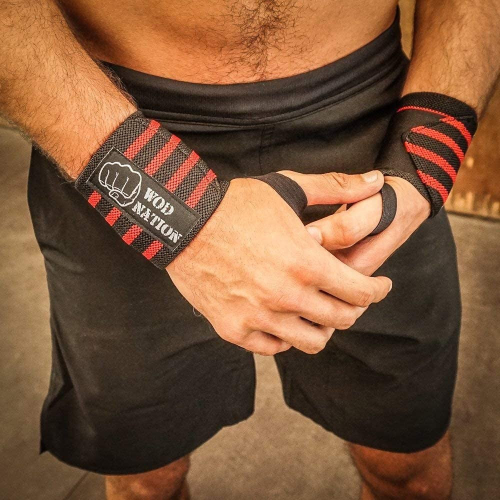 Wrist Wraps for Weightlifting & Strength Training – Professional Gym Straps W/Thumb Loop 