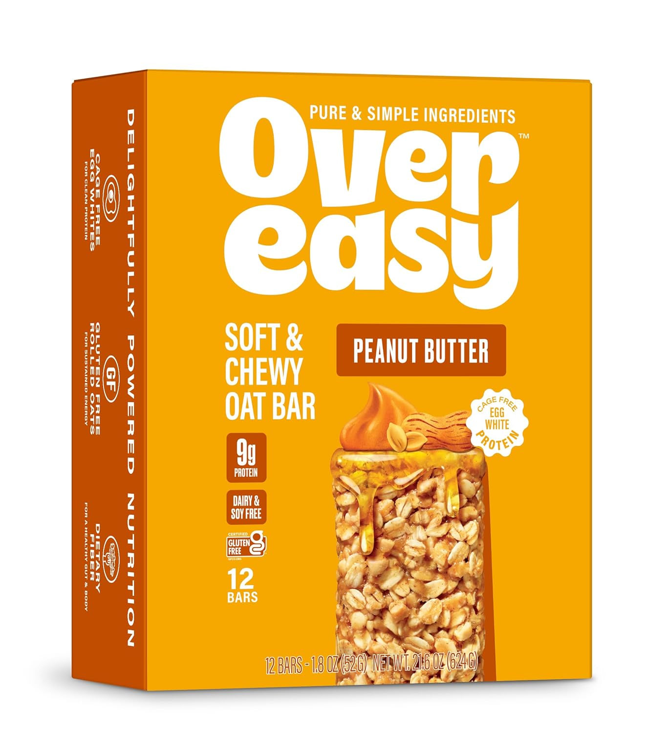 Soft and Chewy Oatmeal Breakfast Bars - Granola and Protein Bars -12 Energy Snack Bars - Clean, Organic, Gluten Free, Dairy Free, Soy Free and Kosher (Variety Pack, 12 Count)