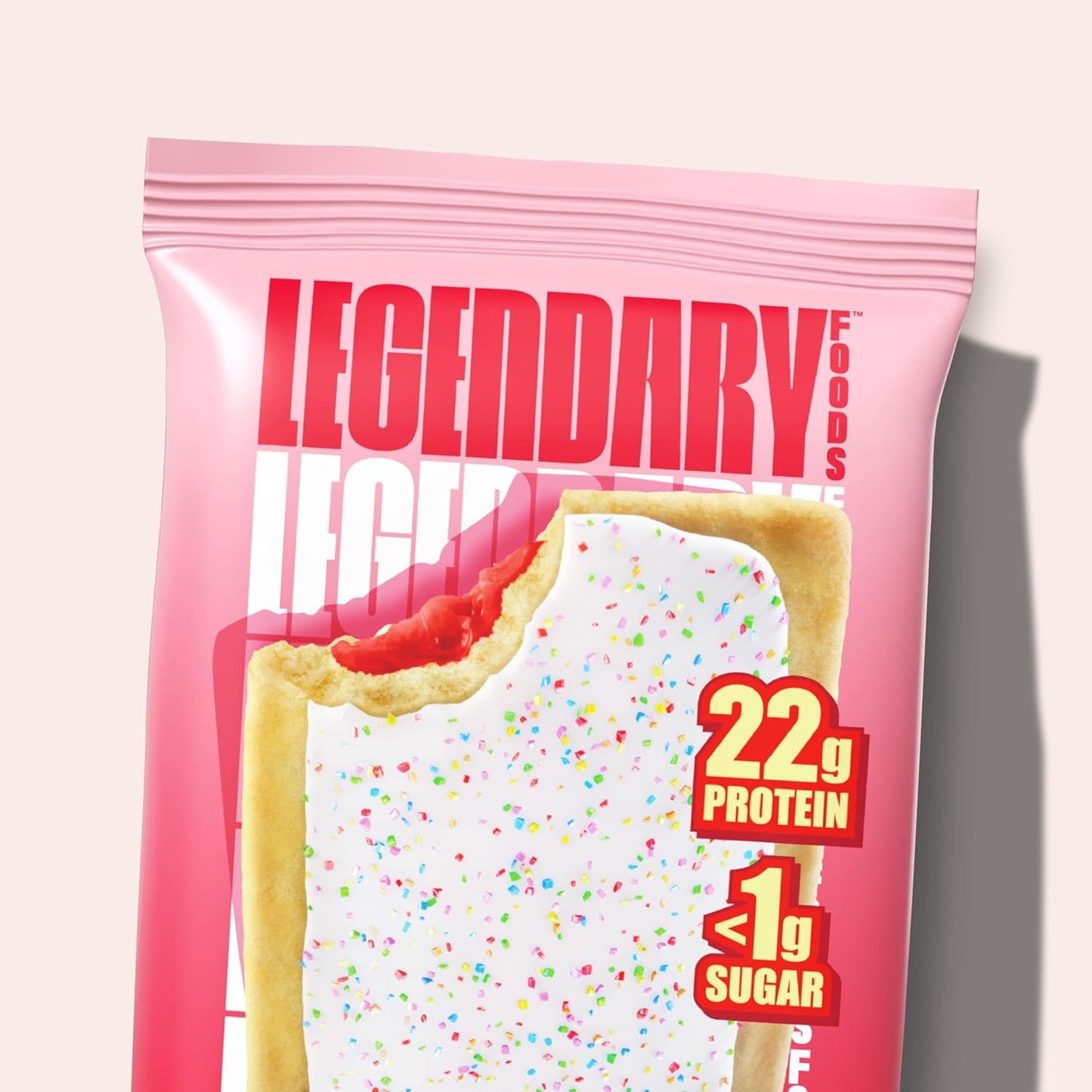 22G Protein Pastry+ Strawberry Low Carb Meal Replacement Bar, Low Glycemic, Gluten Free Protien Snacks - Healthy Keto Snack Box, 8X Zero Sugar Energy Bars - Bariatric Diabetic Friendly