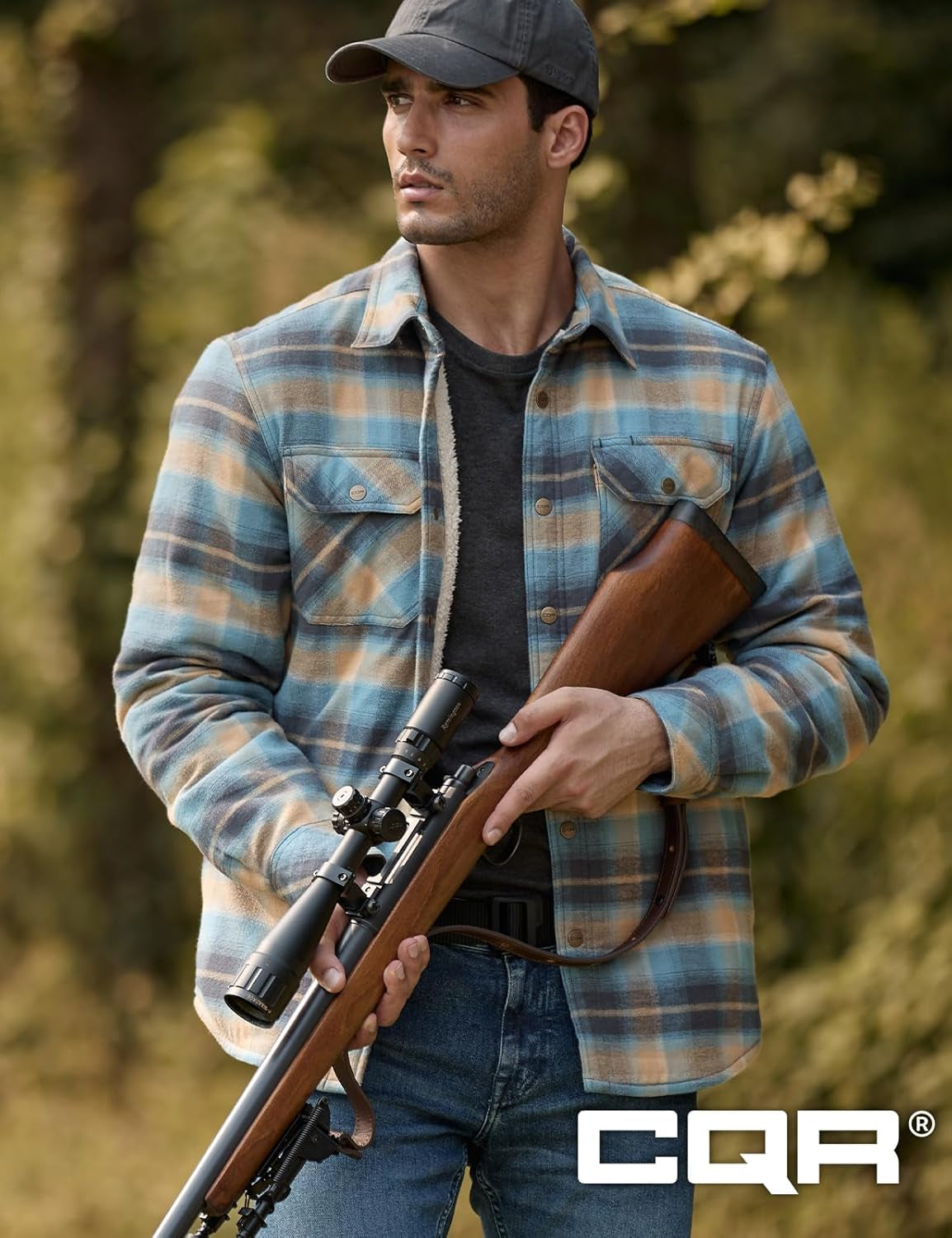 Men'S Plaid Flannel Shirt Jacket, Long Sleeve Soft Warm Sherpa/Quilted Lined, Button Up/Zip-Front