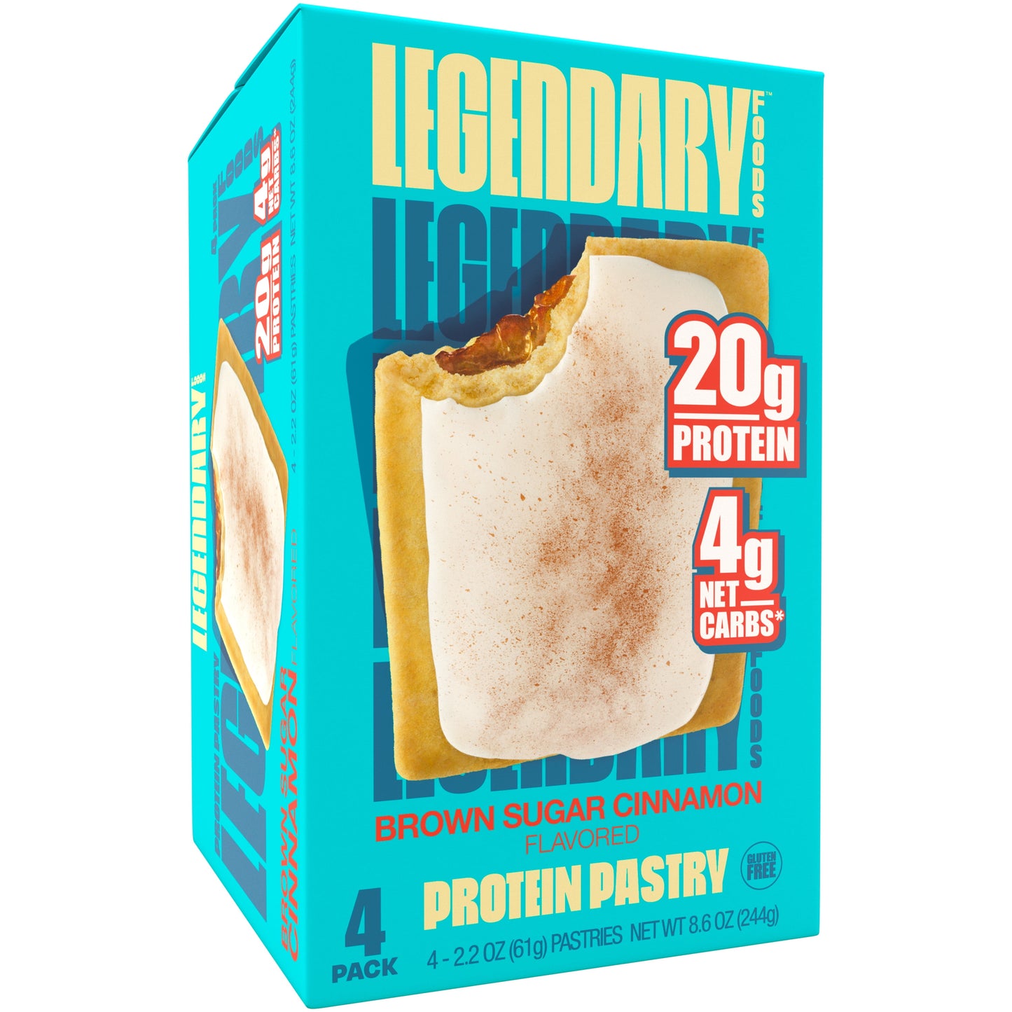 Protein Pastry - Brown Sugar Cinnamon 4 Pack | Protein Snack | Gluten-Free| Keto Friendly