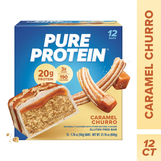 Bars, Caramel Churro, 20G Protein, Gluten Free, 1.76 Oz, 12 Ct