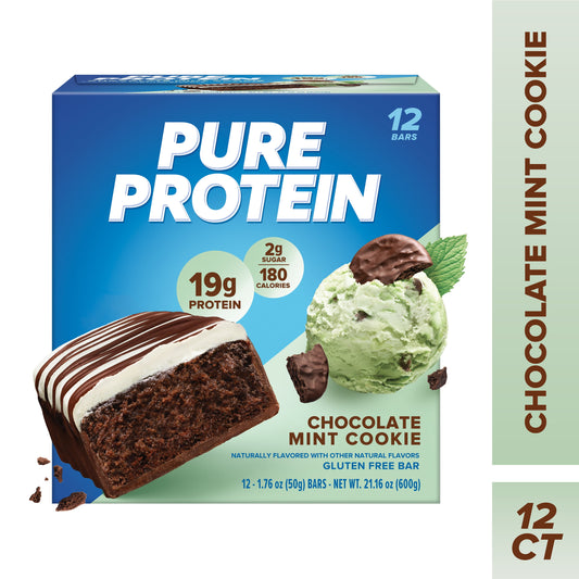 Bars, Chocolate Mint Cookie, 19G Protein, 1.76 Oz, 12 Ct