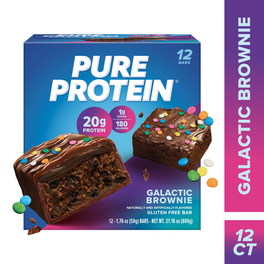 Bars, Galactic Brownie, 20G Protein, Gluten Free, 1.76 Oz, 12 Ct