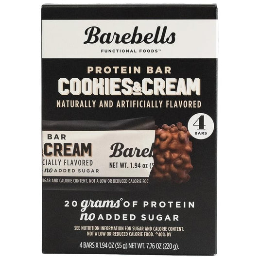 Protein Bars with 20G High Protein, 1.9Oz Bars, Cookies & Cream - 4 Count