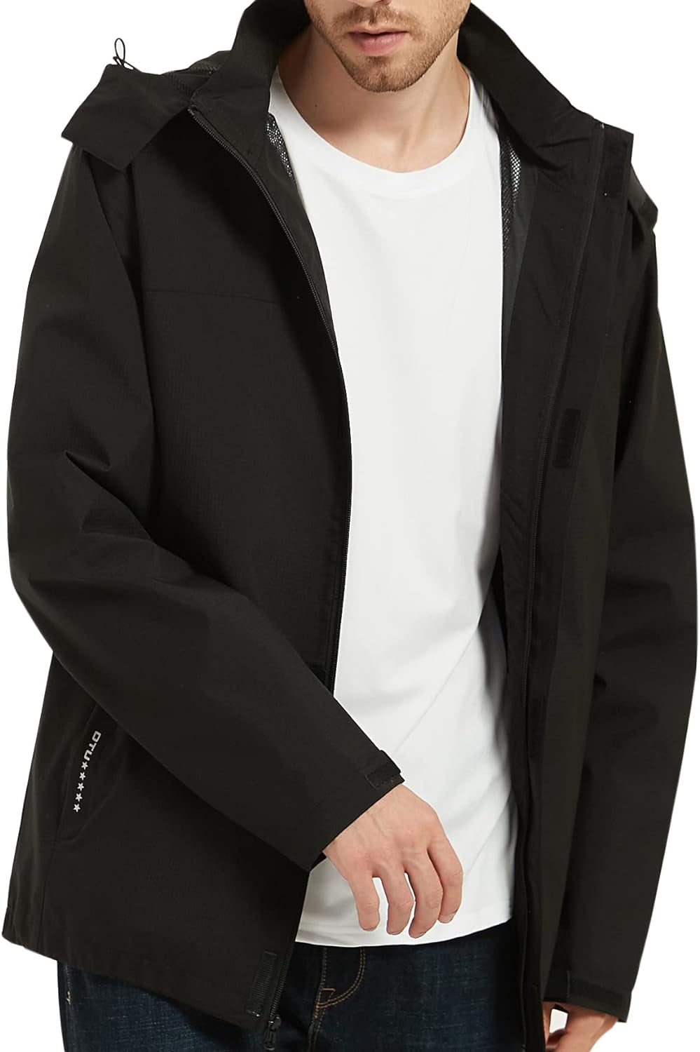 Men'S Lightweight Waterproof Hooded  Raincoat 