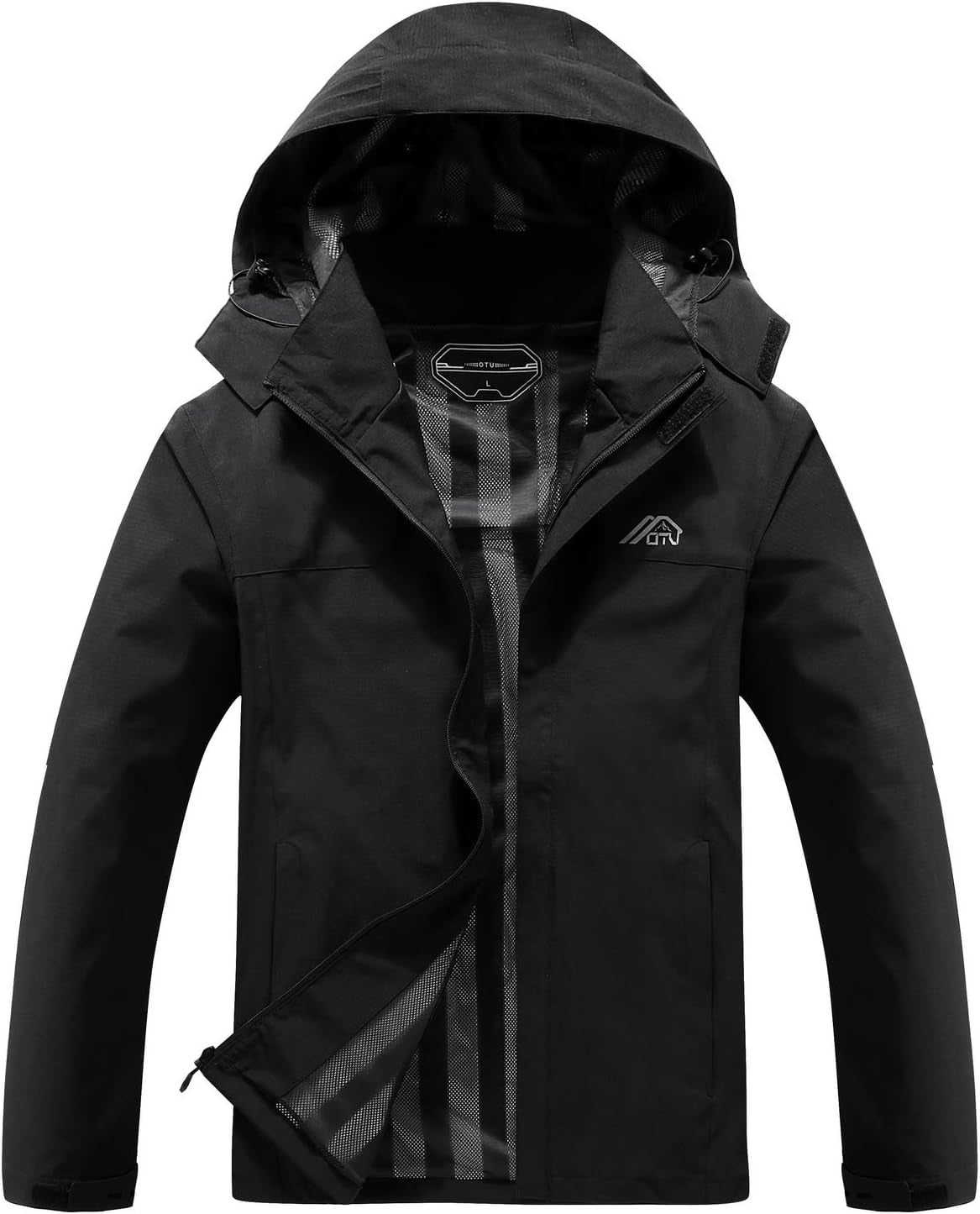 Men'S Lightweight Waterproof Hooded  Raincoat 