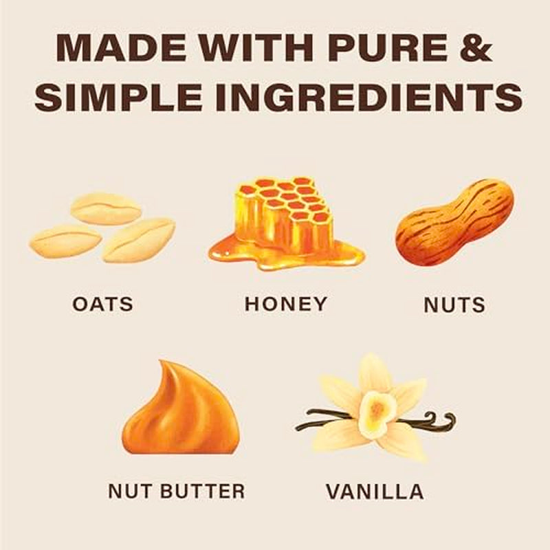 Soft and Chewy Oatmeal Breakfast Bars - Granola and Protein Bars -12 Energy Snack Bars - Clean, Organic, Gluten Free, Dairy Free, Soy Free and Kosher (Variety Pack, 12 Count)