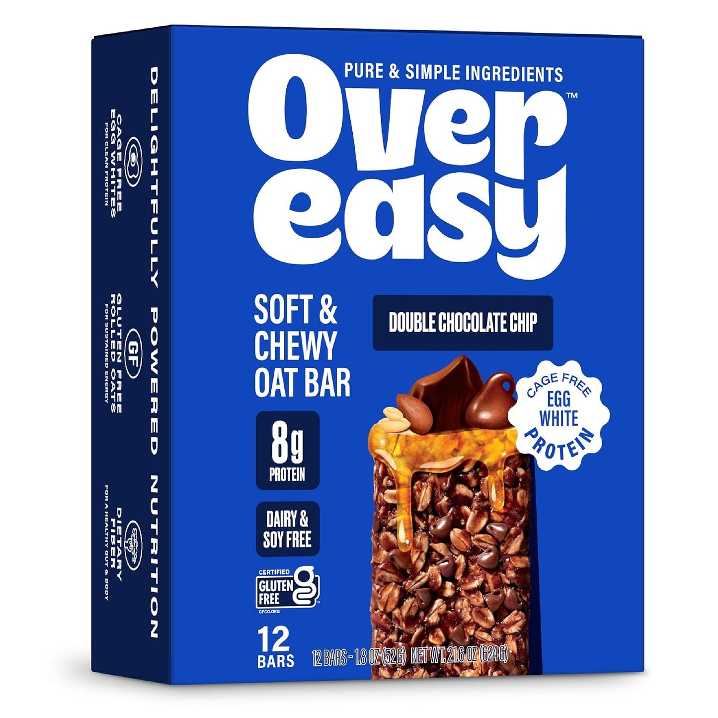 Soft and Chewy Oatmeal Breakfast Bars - Granola and Protein Bars -12 Energy Snack Bars - Clean, Organic, Gluten Free, Dairy Free, Soy Free and Kosher (Variety Pack, 12 Count)