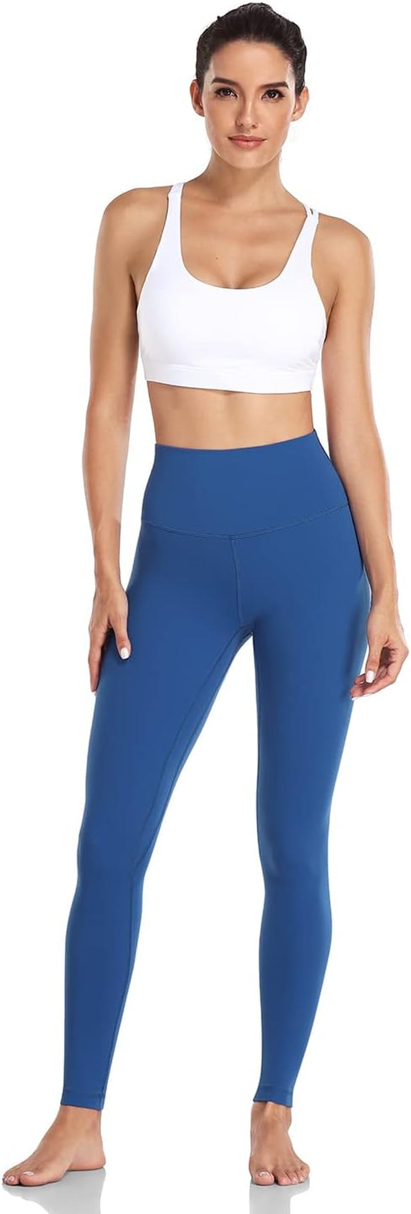 Essential Leggings, High Waisted Compression Workout Soft Pants  28"