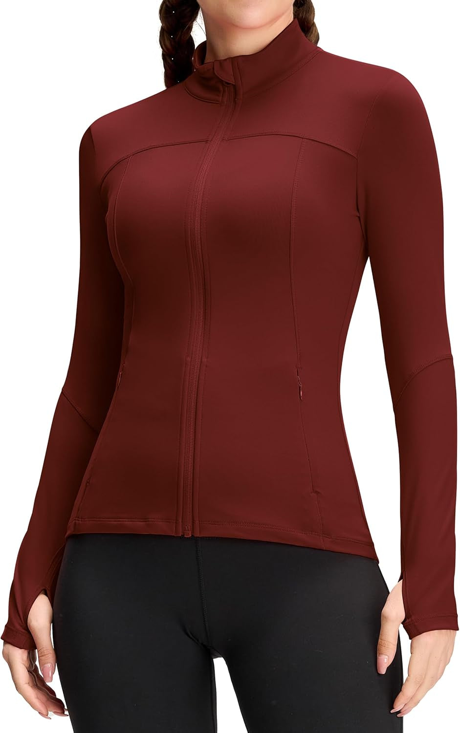 Womens Running Jackets Athletic Workout Scrub Jacket Track Full Zip up Gym for Women Yoga Top