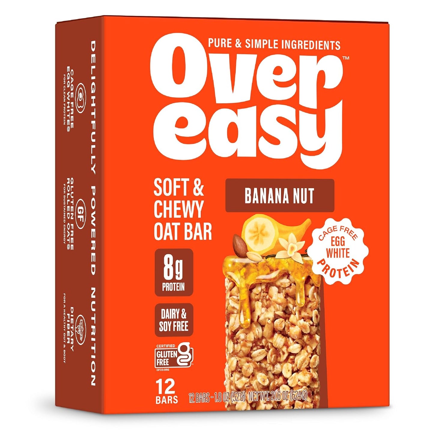 Soft and Chewy Oatmeal Breakfast Bars - Granola and Protein Bars -12 Energy Snack Bars - Clean, Organic, Gluten Free, Dairy Free, Soy Free and Kosher (Variety Pack, 12 Count)
