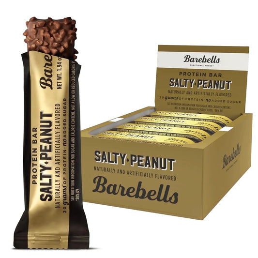 Protein Bars Salty Peanut - 12 Count, 20G High Protein Treats - Chocolate Nutrition Bar with 1G Total Sugars - On-The-Go Breakfast or Post-Workout Snack