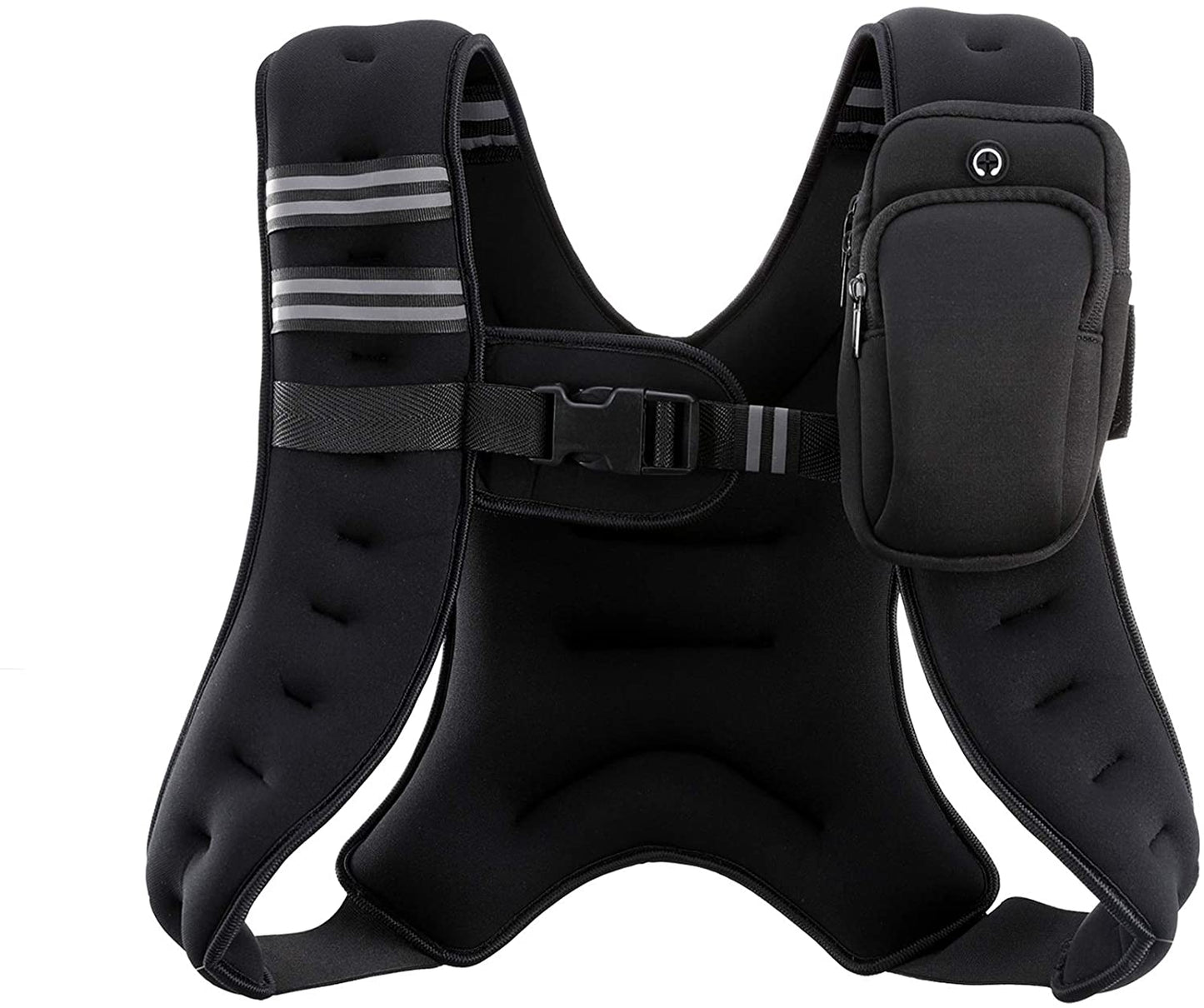 Weighted Vest with Reflective Stripe - Available in 6Lb to 30Lb for Enhanced Workout, Strength Training, Running, Fitness, Muscle Building, and Weight Loss