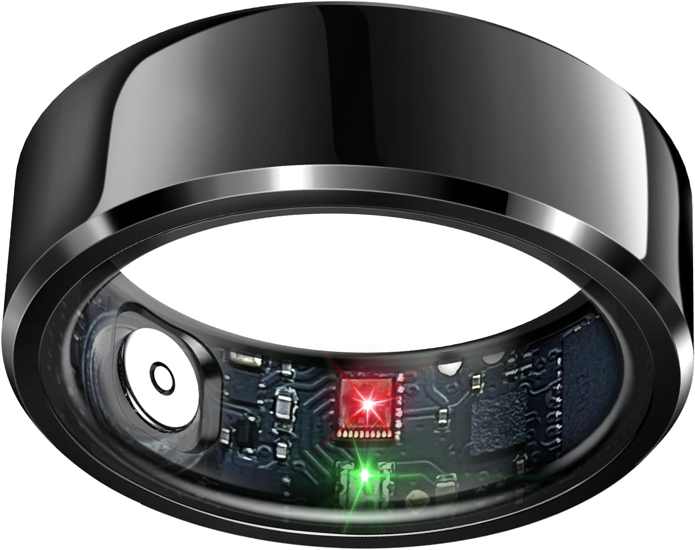 Sleep Tracker Ring with Heart Rate, Waterproof Fitness Ring for Activity Monitoring/Steps/Distance/Calories, Air Gestures, up to 7-Day Battery, for Ios Android (Silver,#12)