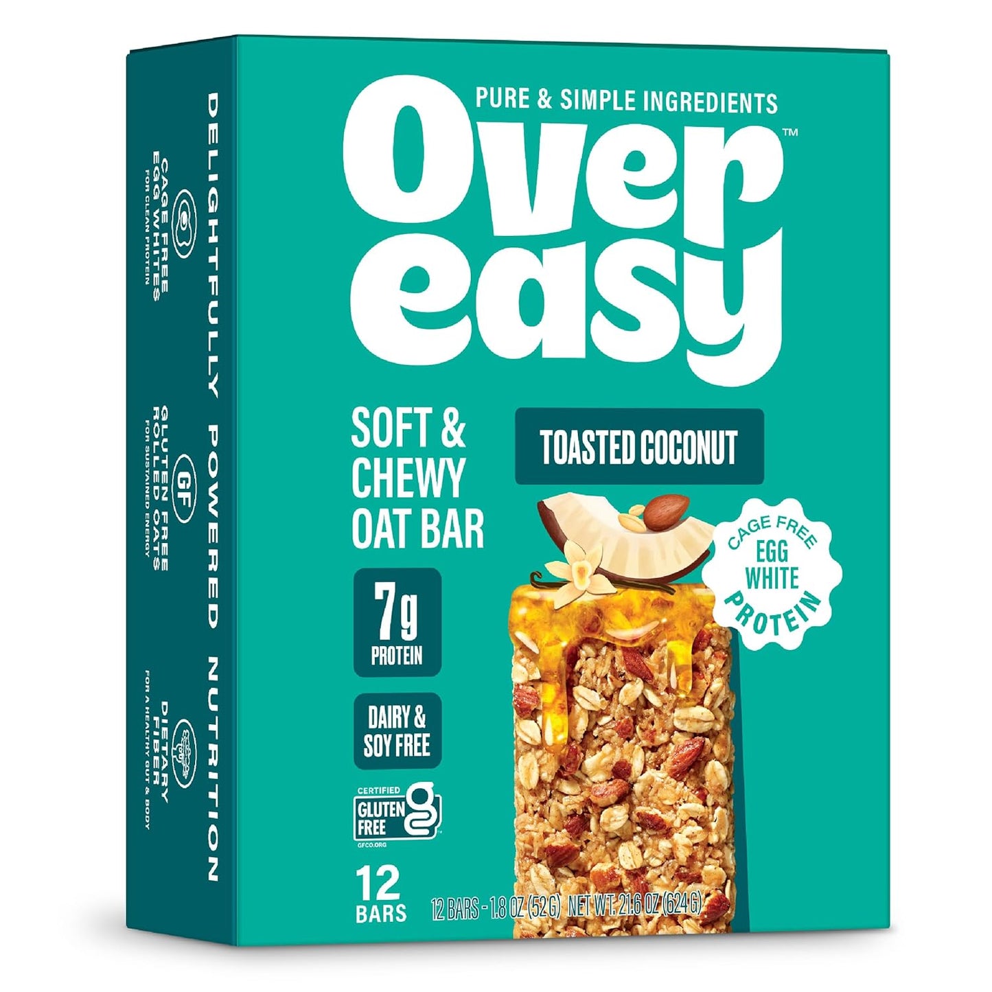 Soft and Chewy Oatmeal Breakfast Bars - Granola and Protein Bars -12 Energy Snack Bars - Clean, Organic, Gluten Free, Dairy Free, Soy Free and Kosher (Variety Pack, 12 Count)