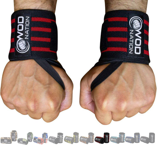Wrist Wraps for Weightlifting & Strength Training – Professional Gym Straps W/Thumb Loop 
