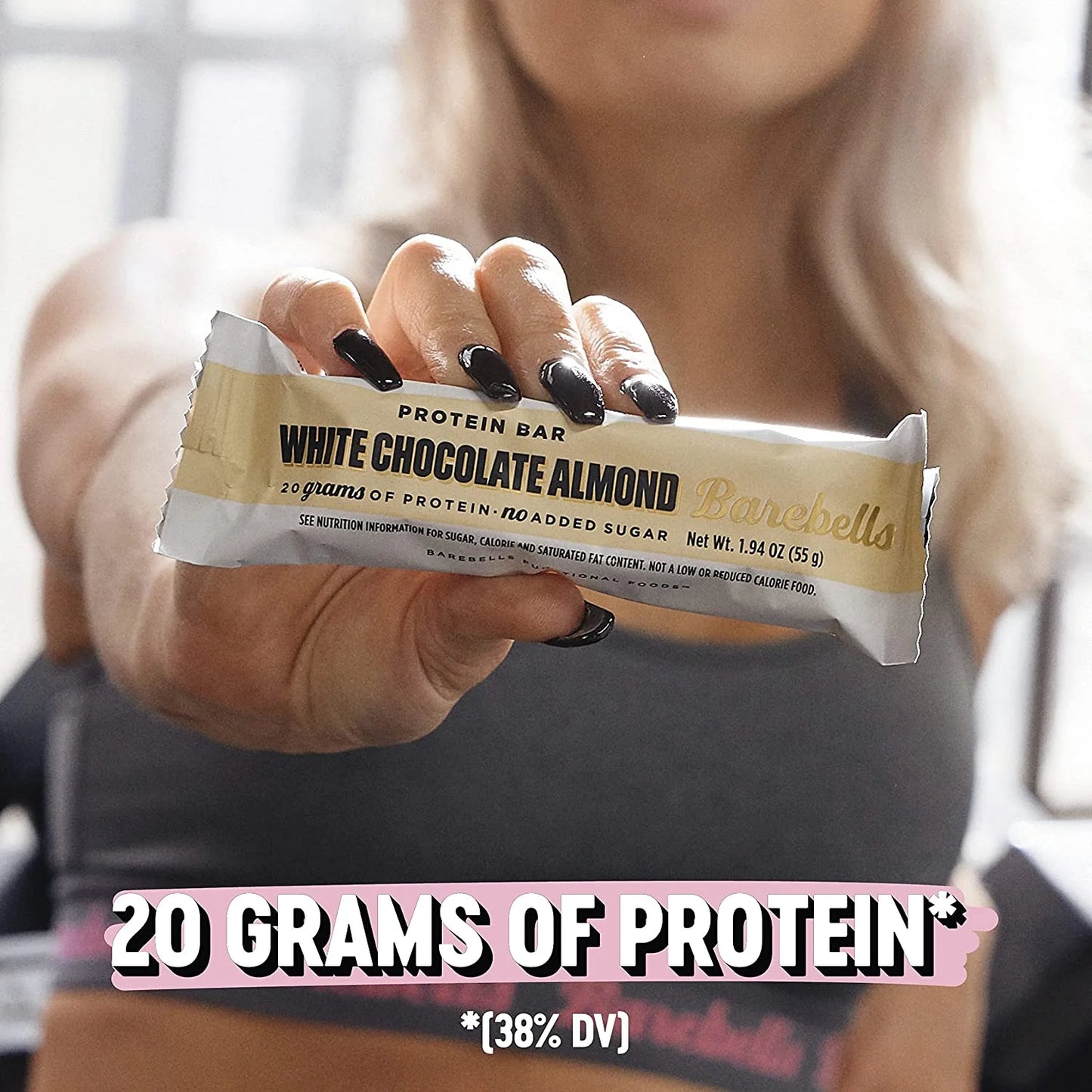 Protein Bars with 20G High Protein, 1.9Oz Bars, White Chocolate Almond - 24 Count