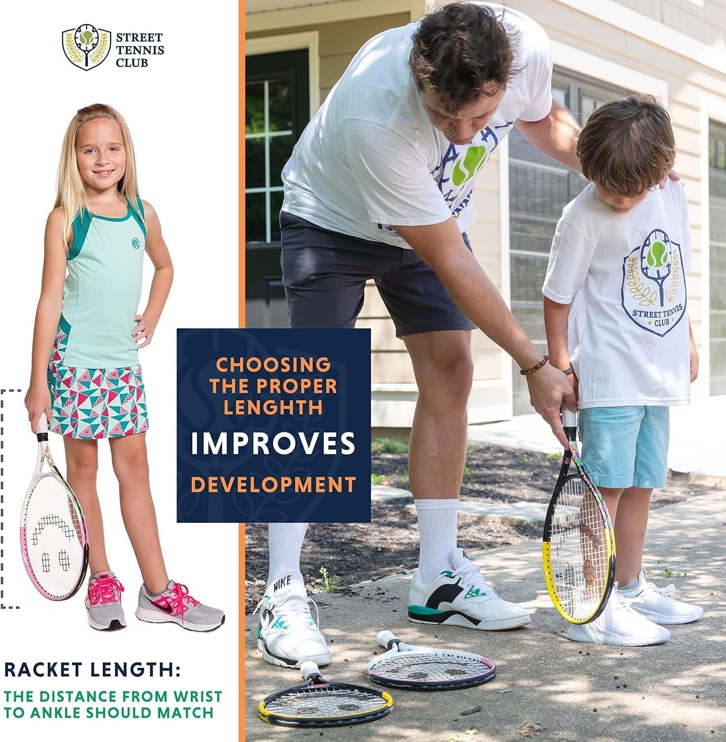 Kids Tennis Racket with Training Videos – Aluminum Youth Tennis Racket with Neoprene Handle for Children Age 5-12 – Learn Faster and Play Better