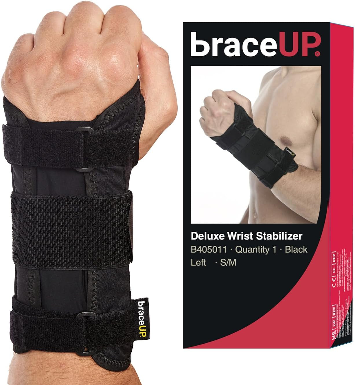 Carpal Tunnel Wrist Brace - Metal Wrist Splint for Hand and Wrist Support and Tendonitis Arthritis Pain Relief
