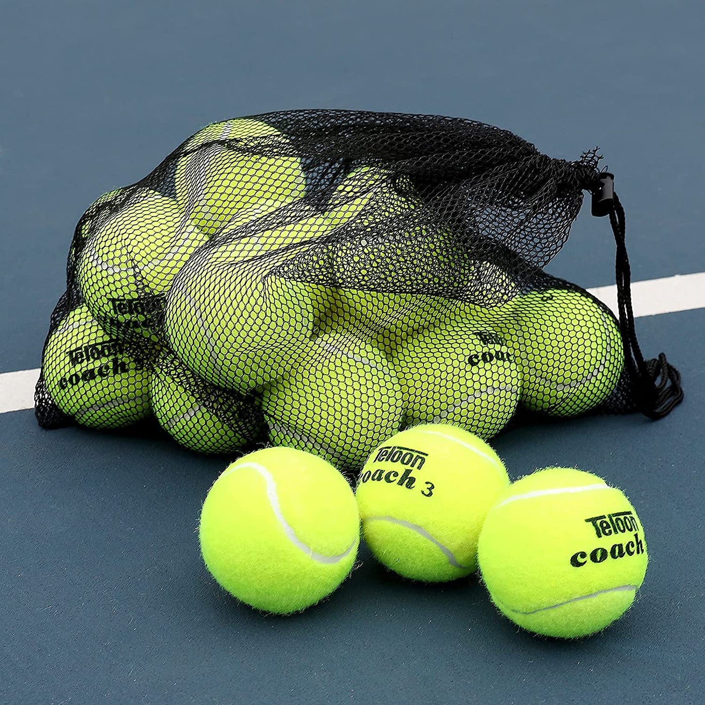 Pressure Training Tennis Balls-12 or 18 Count-Mesh Carry Bag，4 Colors Available