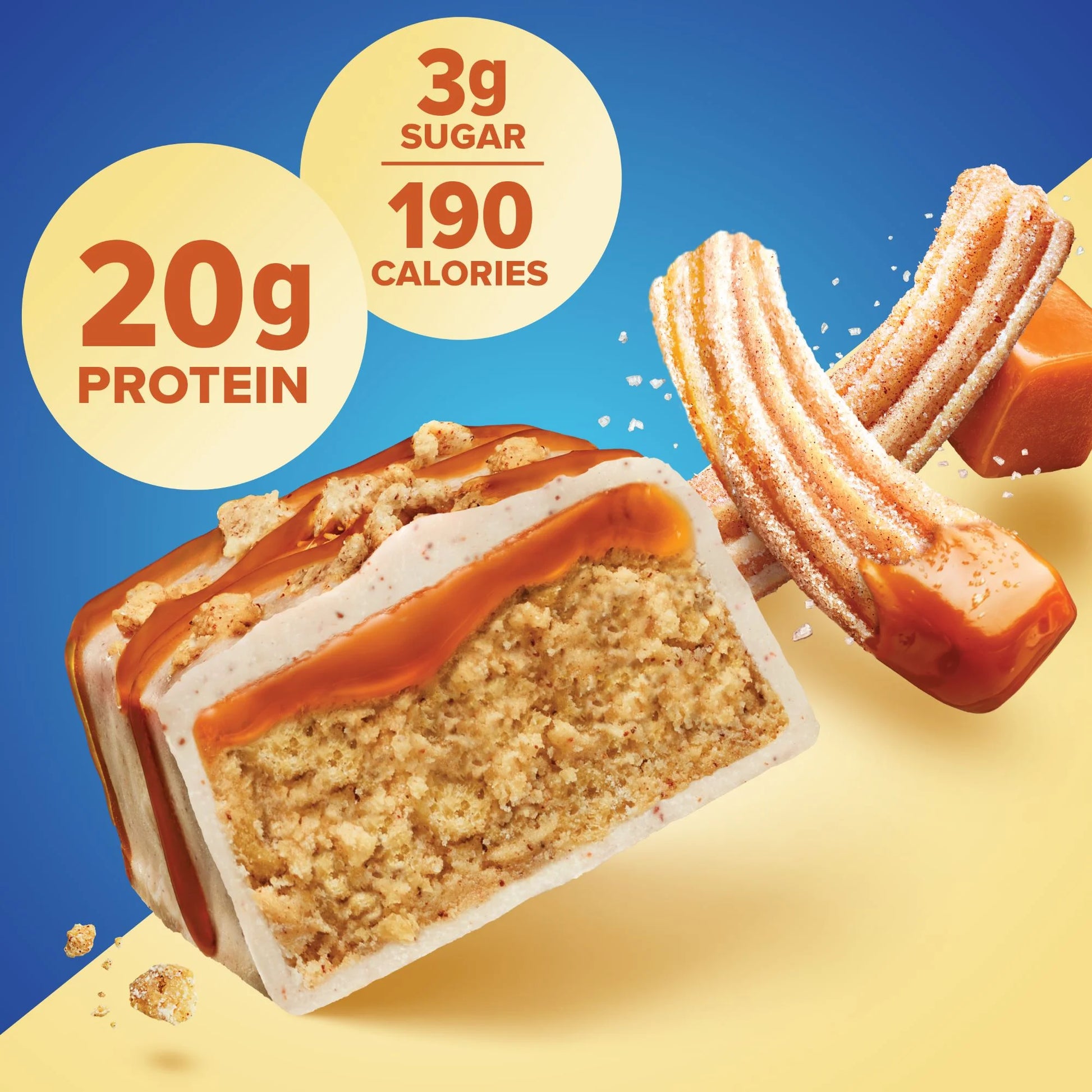 Bars, Caramel Churro, 20G Protein, Gluten Free, 1.76 Oz, 12 Ct