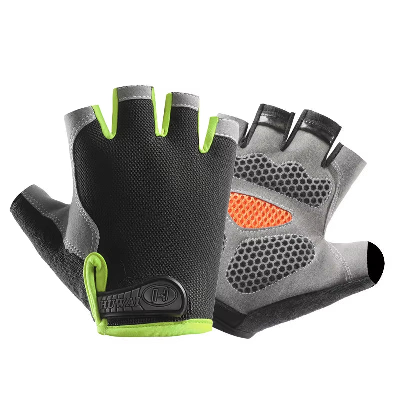 Professional Breathable Anti-Slip Half Finger Gloves for Cycling and Fishing - Unisex Design